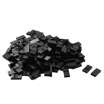 Harfington 150 Pcs Black Plastic 3P Jumper Wire Housing Female Connector 2.54mm Pitch