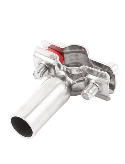 Harfington 19-22mm Range Adjustable Screw Stainless Steel Pipe Clamp Clip Fixing Fastener Saddle Replacement