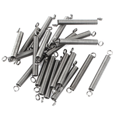 Harfington 0.45mm Wire Diax3.9mm ODx28mm Free Length Spring Steel Tension Spring 20pcs