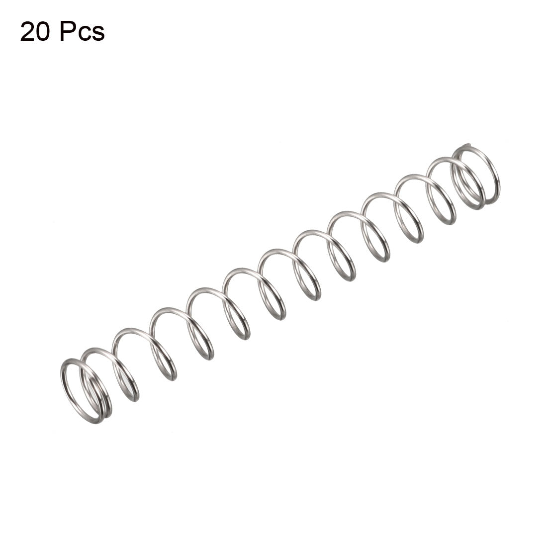 Harfington Compression Spring 0.5mm Wire Dia,5.5mm OD,42mm Free Length,Silver,20Pcs