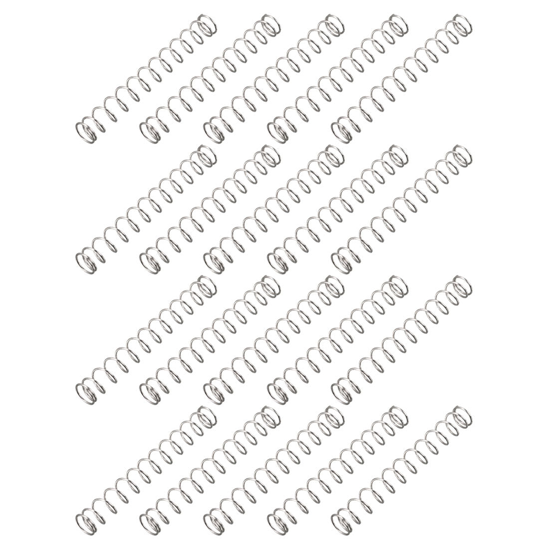 Harfington Compression Spring 0.5mm Wire Dia,5.5mm OD,42mm Free Length,Silver,20Pcs