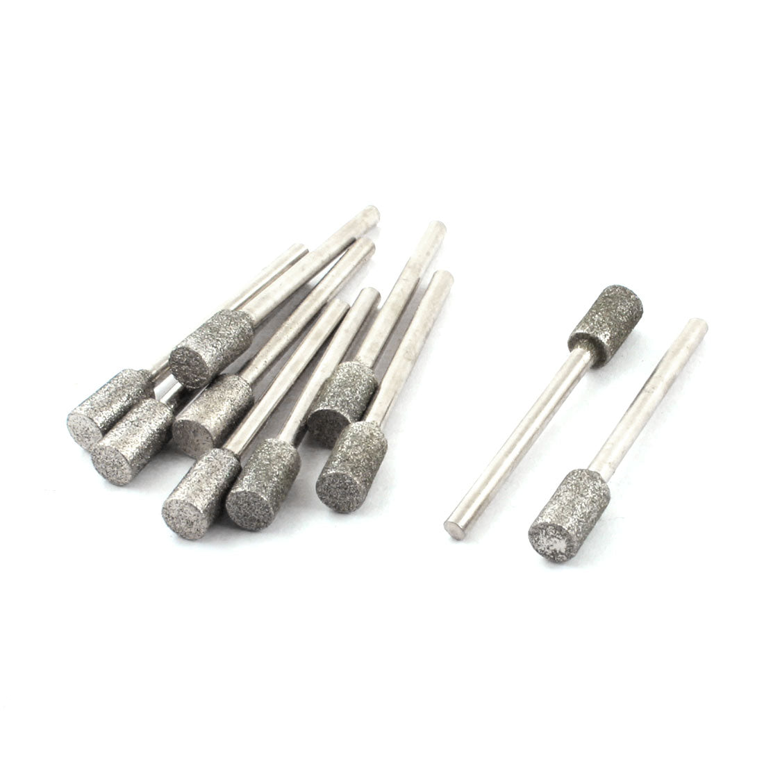 Harfington 10 Pcs 3 x 10mm Cylinder Shape Diamond Grinding Carving Bits