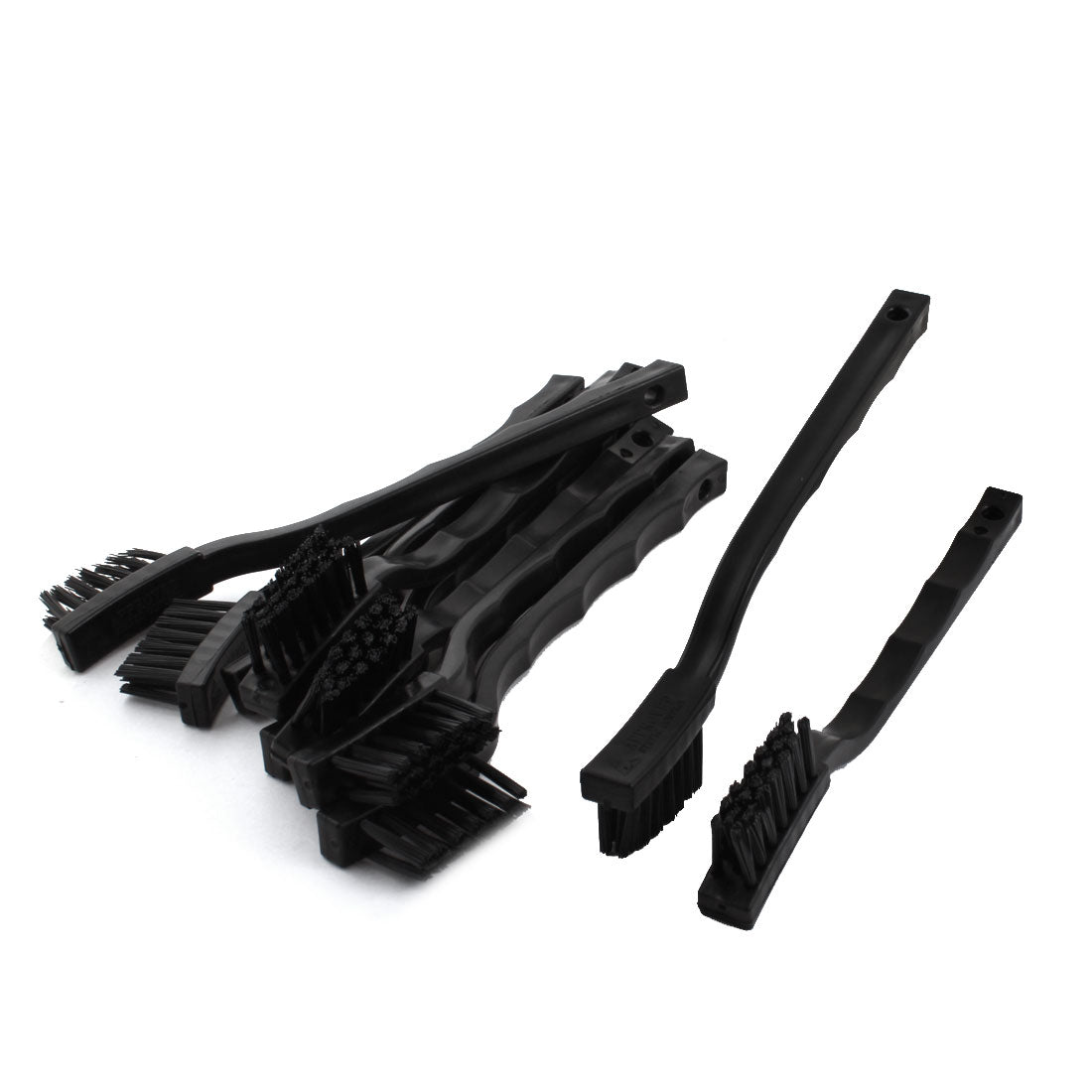 Harfington 17cm Black Antislip Plastic Handle Static Control Conductive Ground PCB Rework Anti Static Dust Brush Cleaning Tool 10Pcs