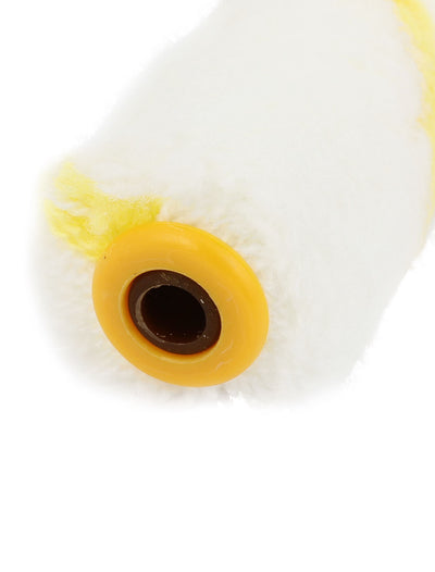 Harfington 4pcs House Floor Wall Decoration Paint Roller Sleeve Yellow White 4" Long