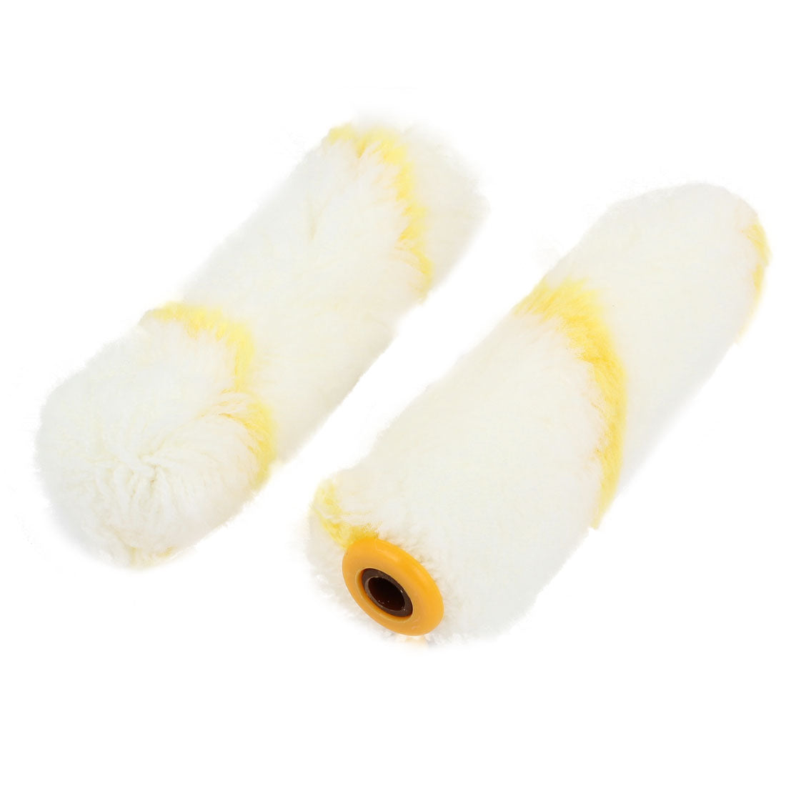 Harfington 4pcs House Floor Wall Decoration Paint Roller Sleeve Yellow White 4" Long