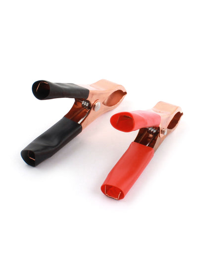 Harfington 18PCS Copper Plated Car Battery Test Alligator Clip Red Black 30A 380V