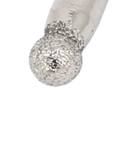 Harfington 30 Pcs 3mm Dia Tip Diamond Ball Bit Mounted Point Silver Tone 45mm Length