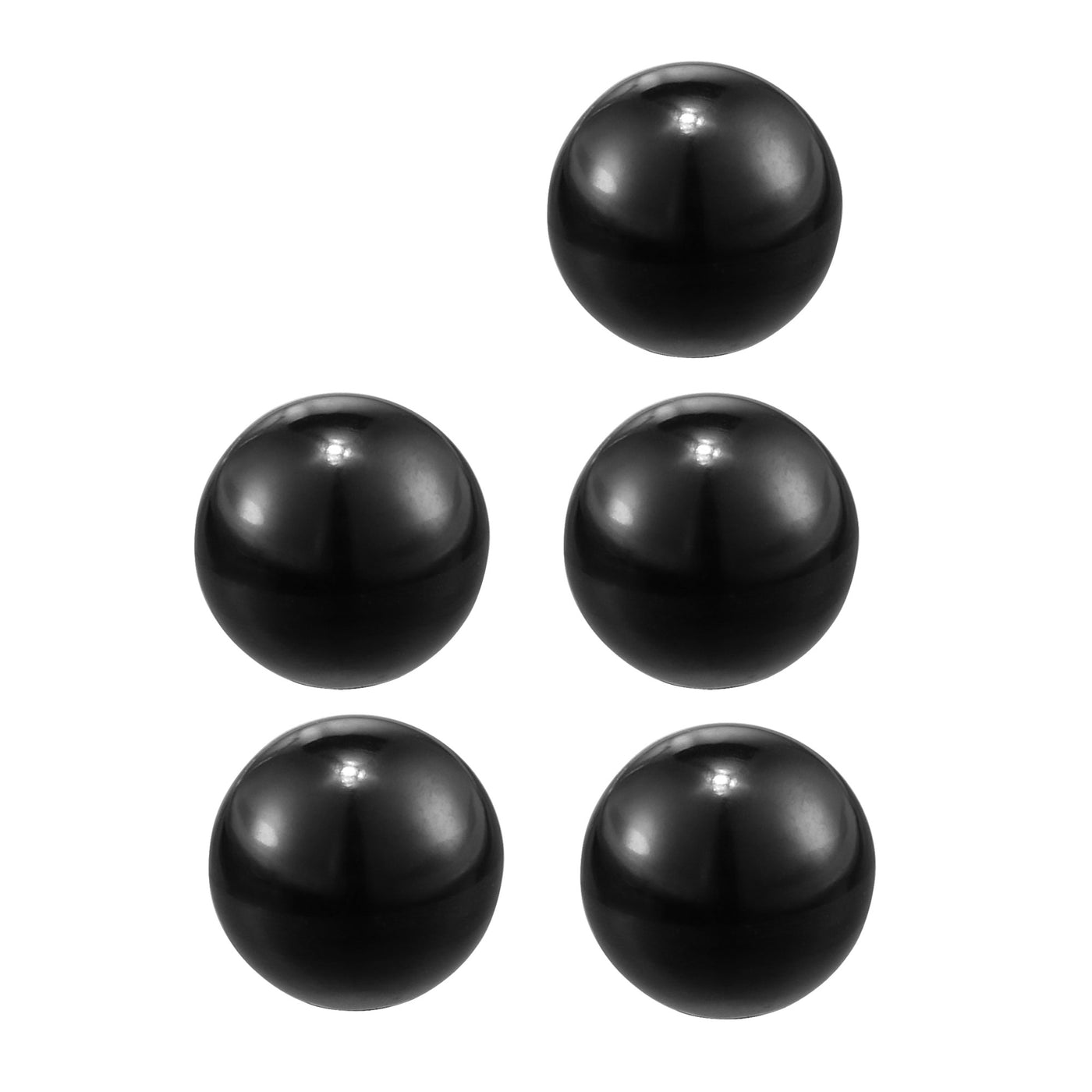 Harfington 5 Pcs M6 Thread Diameter Round Plastic Ball Lever Knob Black