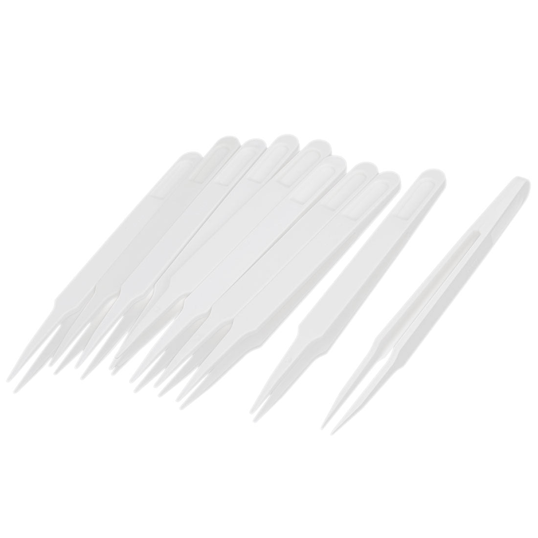 Harfington 10pcs 0.47" Long Plastic Anti Static Pointed Tip Tweezer