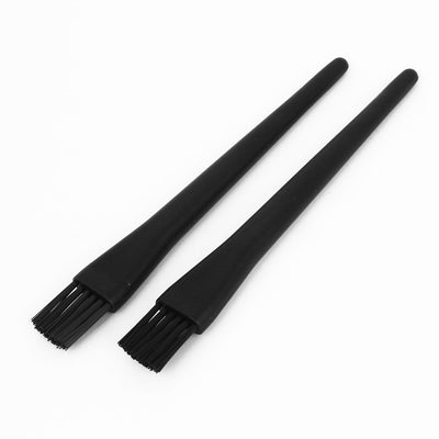 Harfington 18mm x 16mm Black Plastic Round Handle Anti Static ESD Brush 2pcs