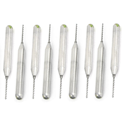 Harfington 10pcs 0.6mm Tip 3.175mm Shank Helical Groove Tungsten Carbide Micro PCB Drill Bits
