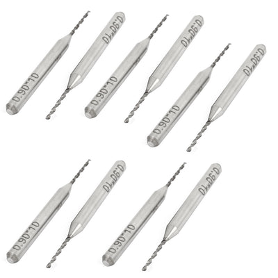 Harfington 10pcs 0.9mm Tip 3.175mm Shank Spiral Flute Tungsten Carbide Micro PCB Drill Bits