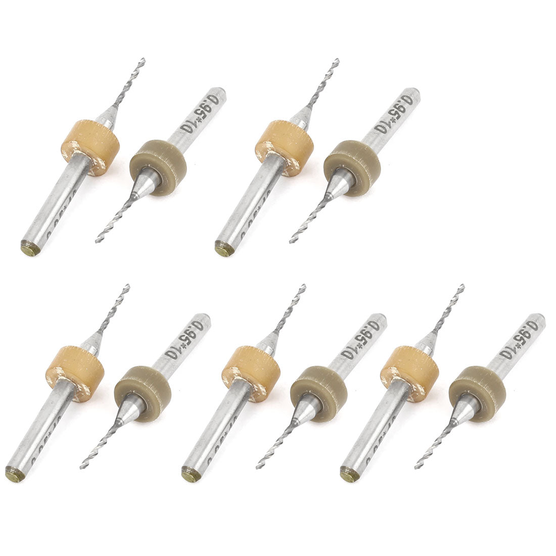 Harfington 10pcs 0.95mm Tip 3.175mm Shank Helical Groove Tungsten Carbide Micro PCB Drill Bits