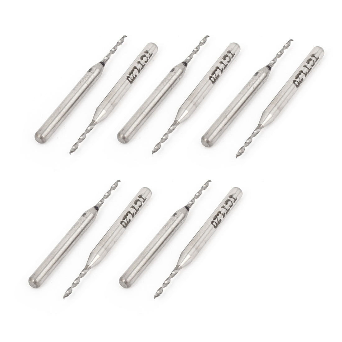 Harfington 10pcs 1.2mm Tip 3.175mm Shank Spiral Flute Tungsten Carbide Micro PCB Drill Bits