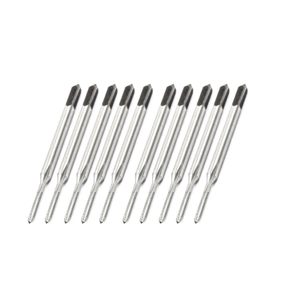 Harfington 10 Pcs Square  HSS 1.2mm 3-Flute Machine Screw Thread