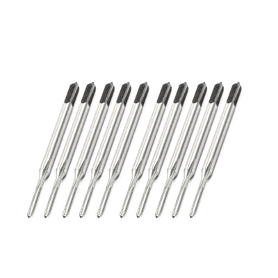 Harfington 10 Pcs Square  HSS 1.2mm 3-Flute Machine Screw Thread