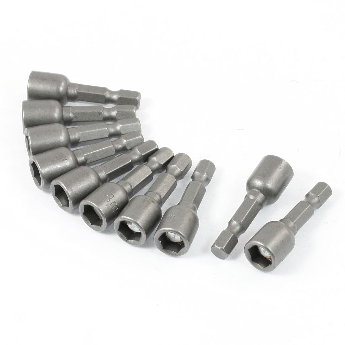 Harfington 10 Pcs 8 x 42mm Screwdriver Drill Sleeve Hexagon Drive Hex Socket Bit