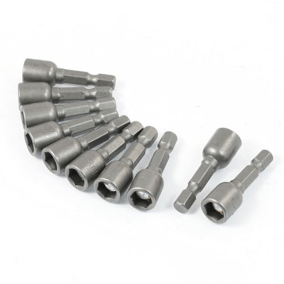 Harfington 10 Pcs 8 x 42mm Screwdriver Drill Sleeve Hexagon Drive Hex Socket Bit