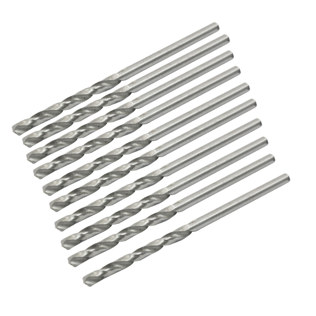 Harfington High Speed Steel 2.55mm Dia Split Point 58mm Long Twist Drill Bits 10 Pcs