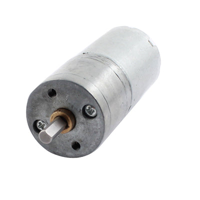 Harfington 12V 37 RPM 4mm D Shaft Soldering Pin Cylinder Magnetic Electric Reducer Gear Box DC Geared Motor