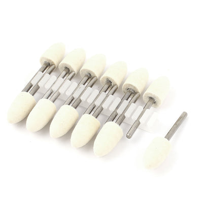 Harfington 12 Pcs 3mm Shank  Felt Polishing Bits 10x18mm for Rotary Tool