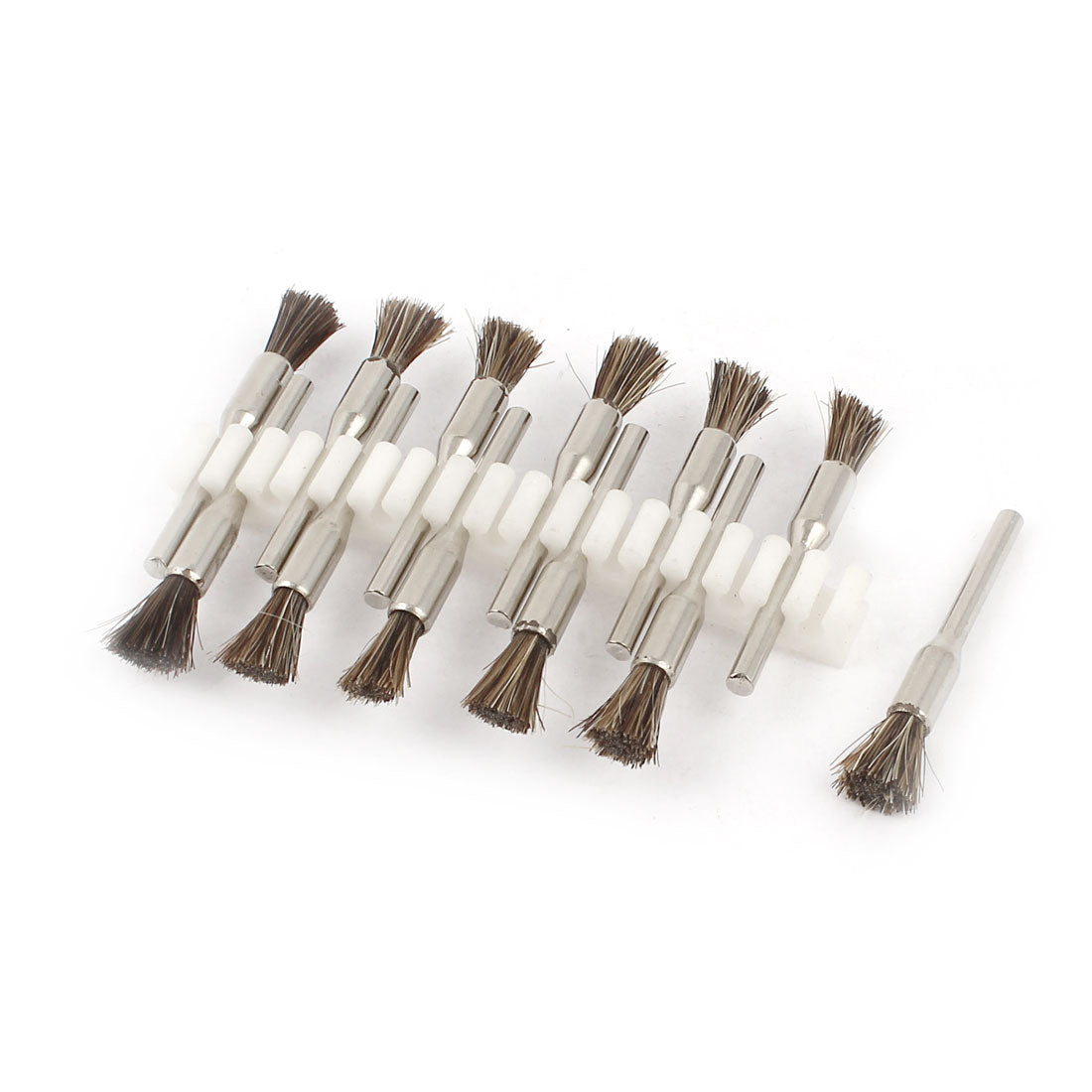 Harfington 12 Pcs 3mm Shank 5mm Pen Shape Bristle Brush for Rotary Tool