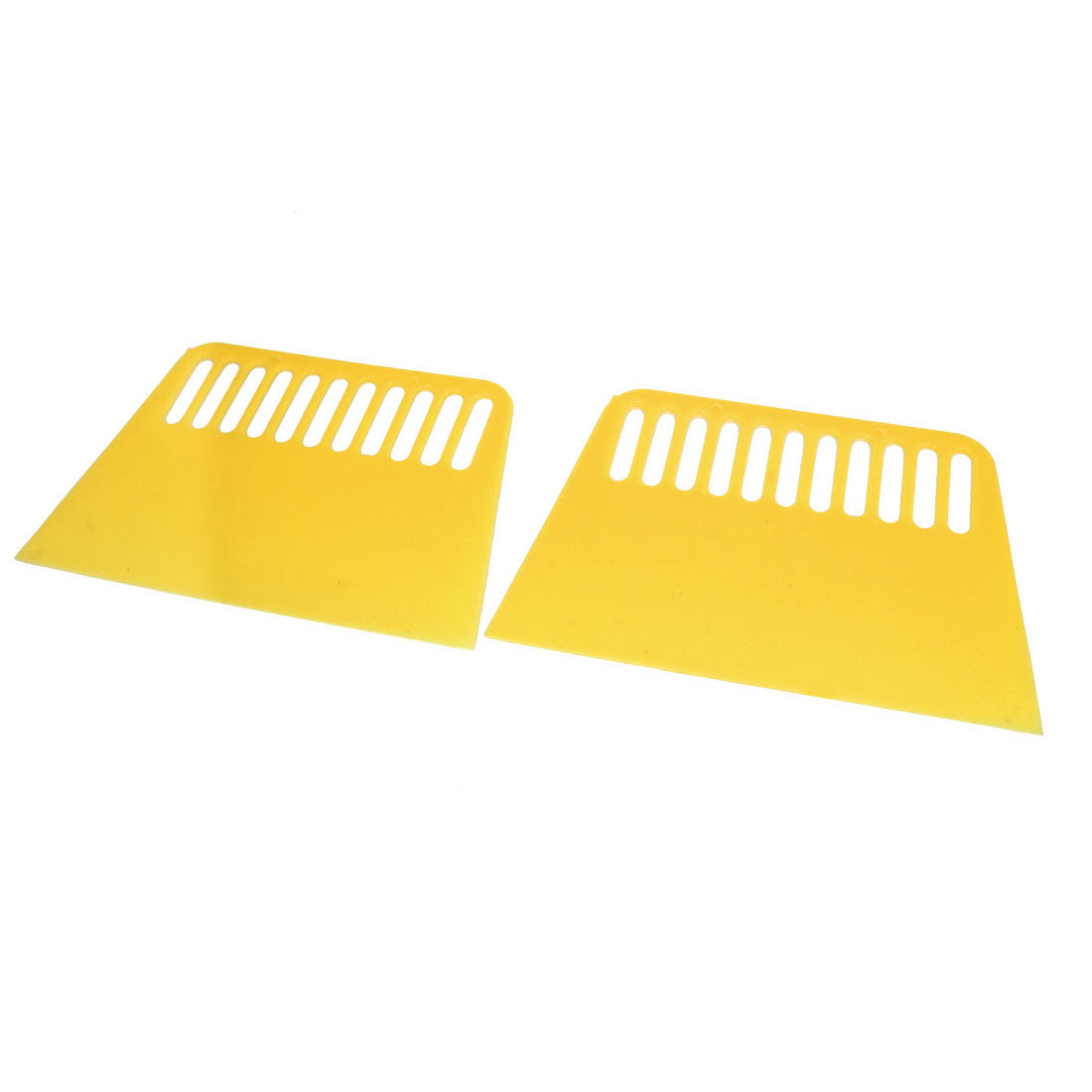 Harfington 2pcs 5" Wide Trapezoid Plastic Varnish Paint Remover Wallpaper Putty Scraper Light Yellow