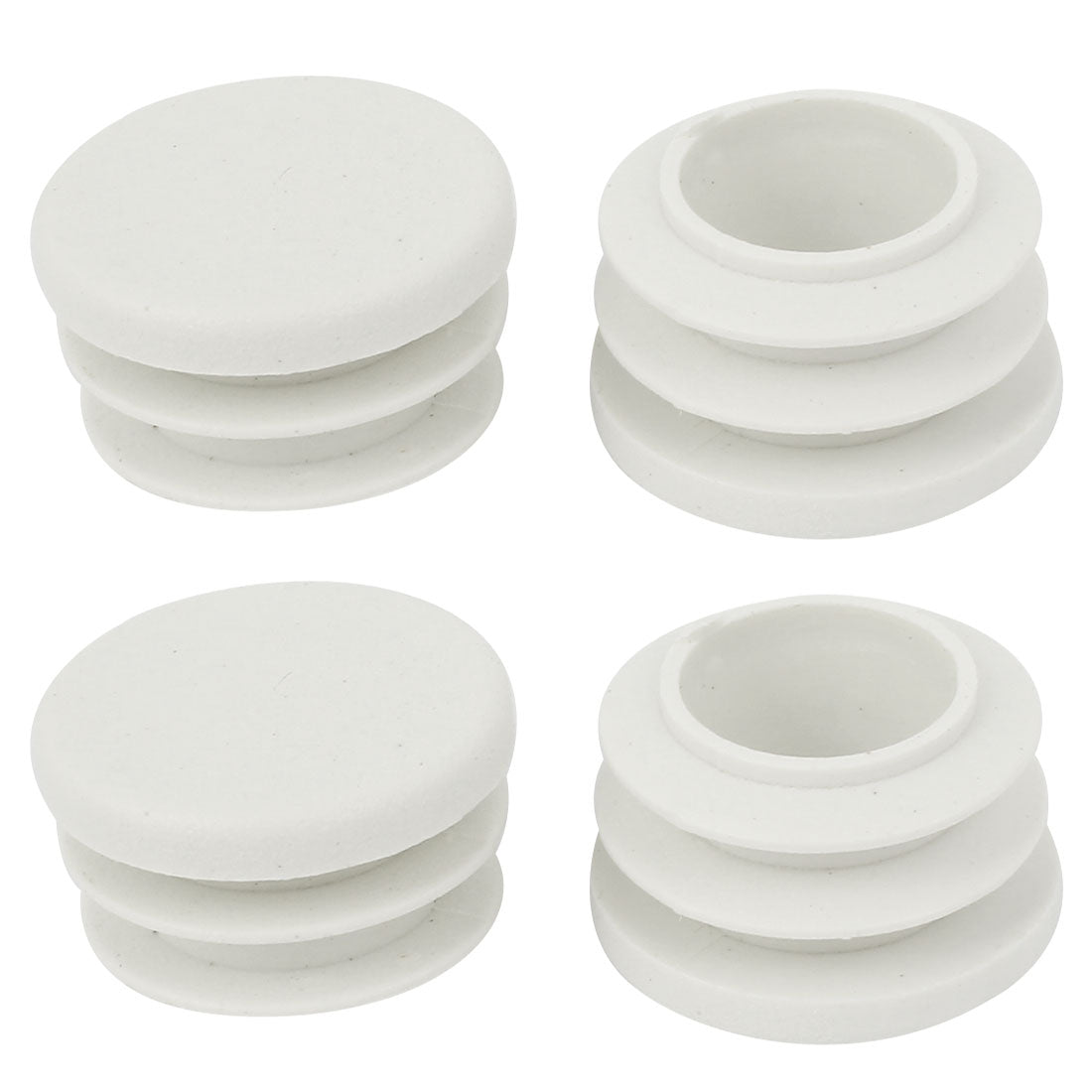 Harfington 19 mm Durchmesser, weißer Kunststoff-Blindstopfen, Endkappen, Rohreinsätze, Bung, 4 Stück