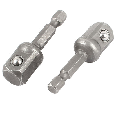 Harfington 2 Pcs 1/4'' Hex Power Drill Bit Driver Socket Holder Bar Wrench Adapter Extension Set