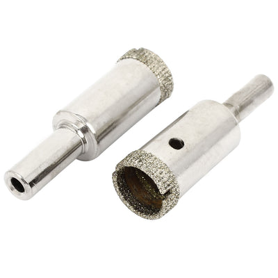 Harfington 2 Pcs 15mm Dia Straight Shank Diamond Glass Hole Saw Cutter