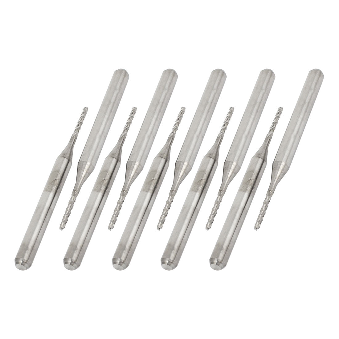 Harfington 10pcs 1.1mm CNC PCB Tungsten Carbide Milling Cutter Engraving Bits 1/8" Shank
