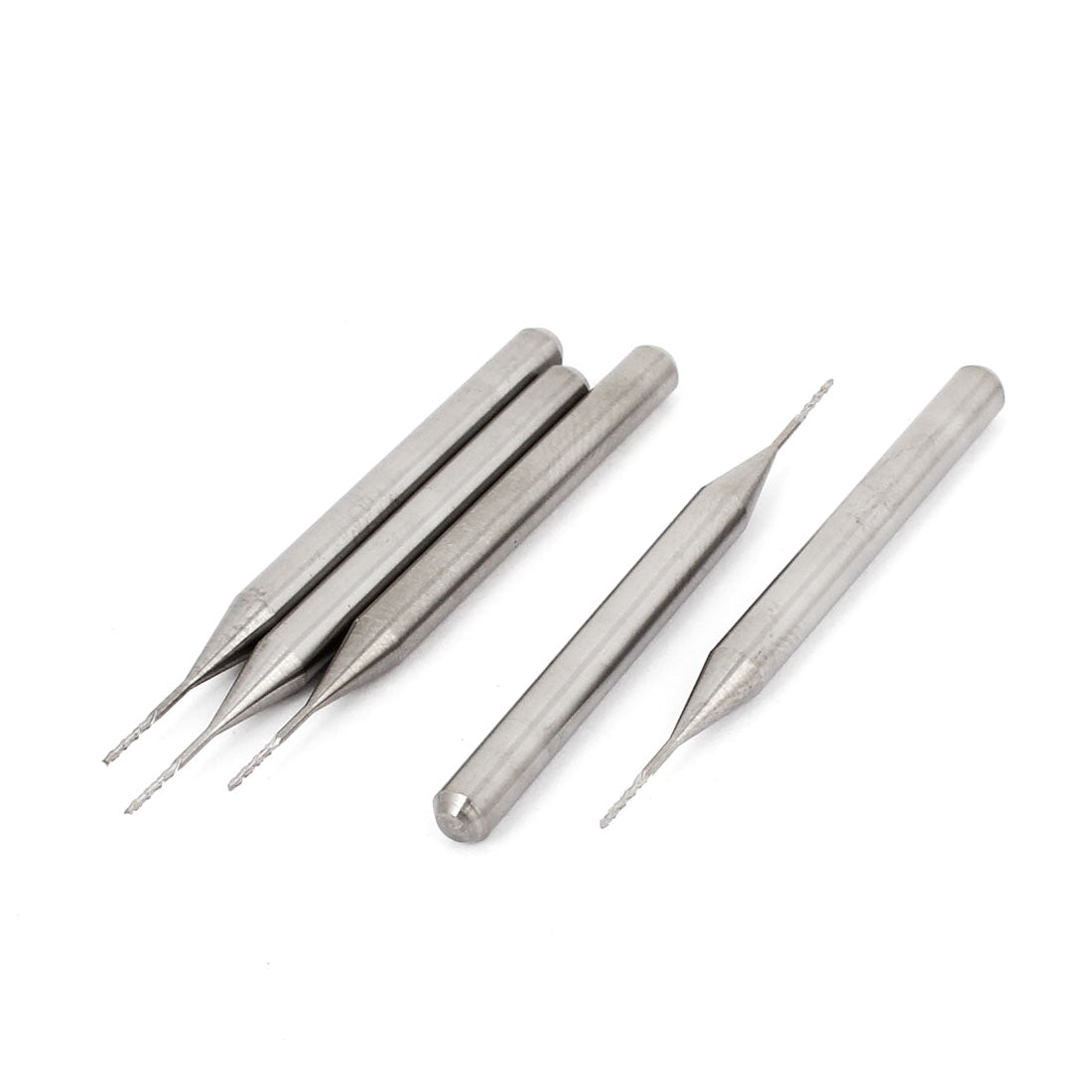 Harfington 5pcs Tungsten Carbide PCB Cutter End Mill Engraving CNC Router Tool Bits 0.5mm Cutting Dia