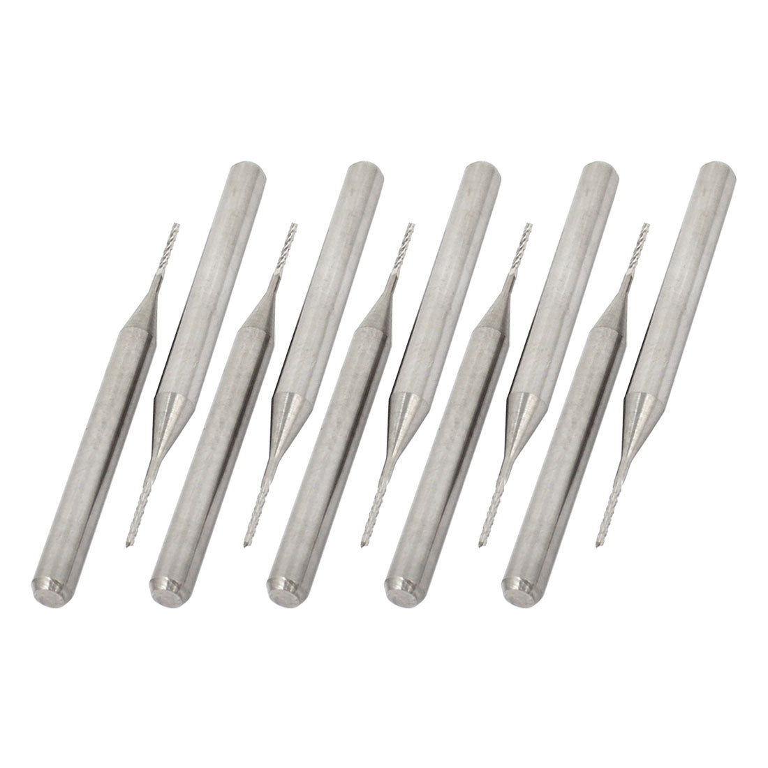 Harfington 10pcs Tungsten Carbide PCB Cutter End Mill Engraving CNC Router Tool Bits 0.7mm Cutting Dia