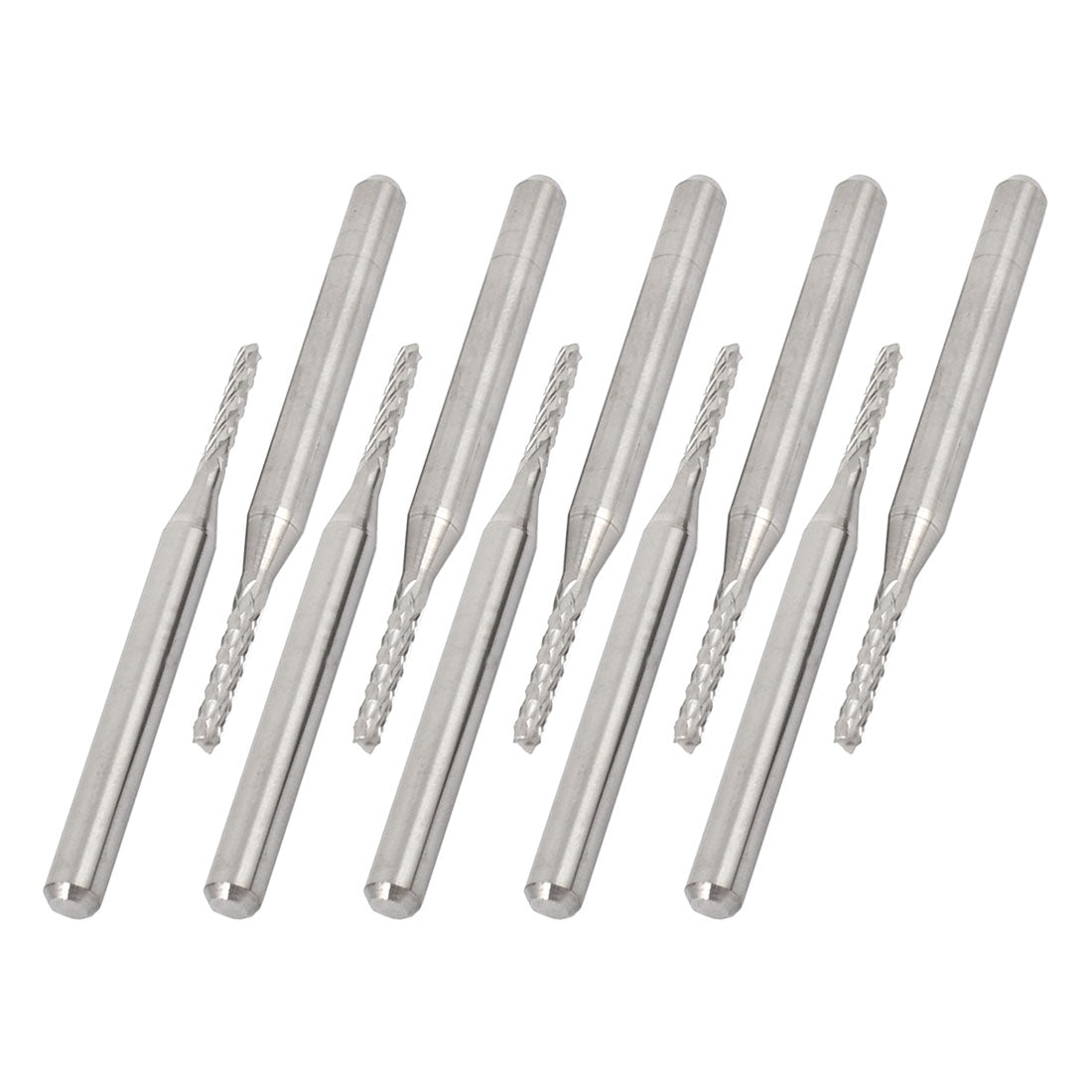 Harfington 10pcs Tungsten Carbide PCB Cutter End Mill Engraving CNC Router Tool Bits 1.6mm Cutting Dia