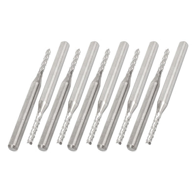 Harfington 10pcs Tungsten Carbide End Mill Engraving CNC Router Tool Bits 1.7mm Cutting Dia
