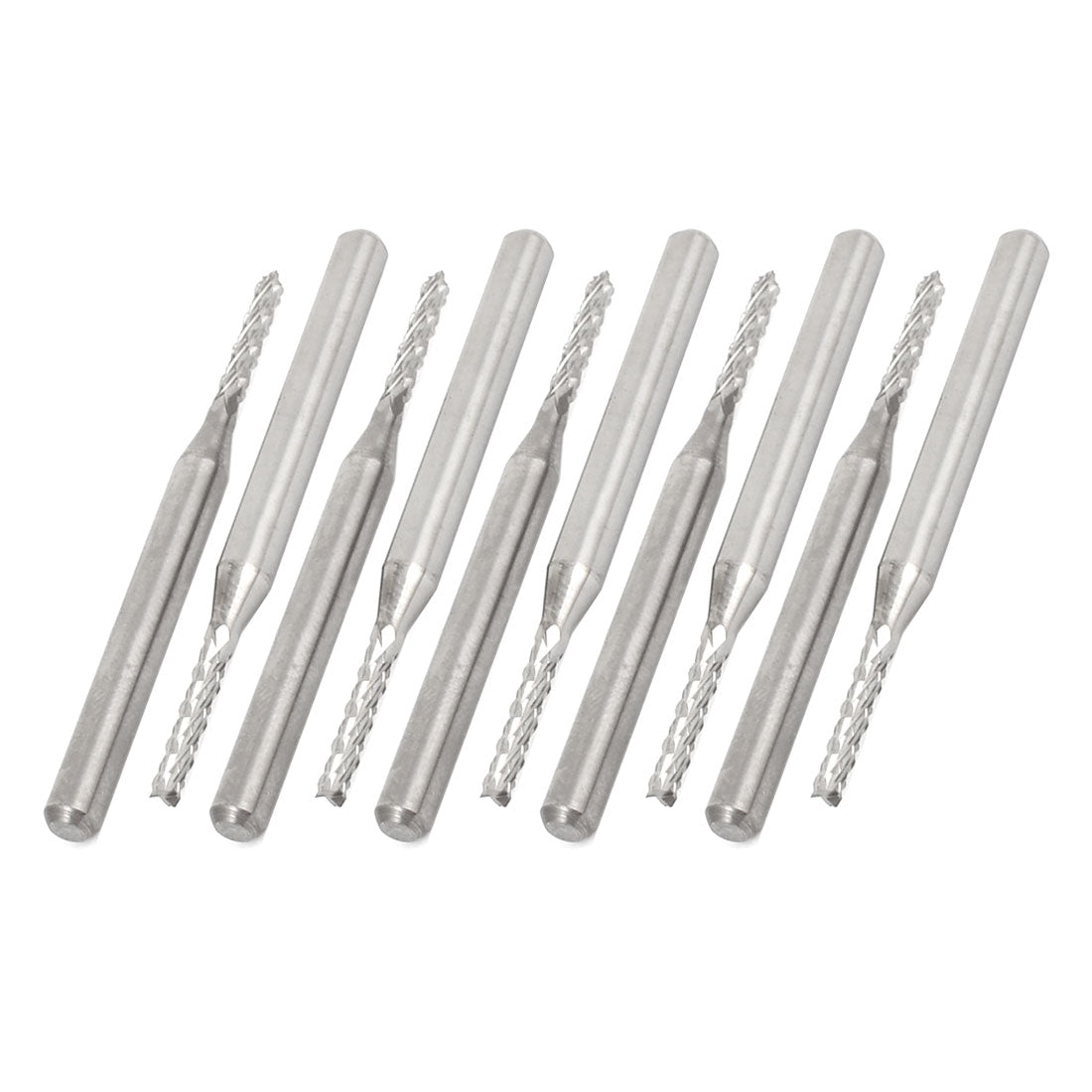 Harfington 10pcs Tungsten Carbide End Mill Engraving CNC Router Tool Bits 1.7mm Cutting Dia
