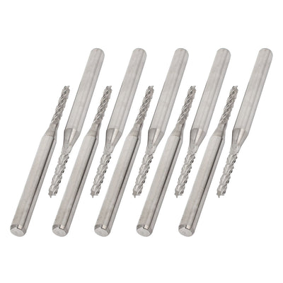 Harfington 10pcs Tungsten Carbide PCB Cutter End Mill Engraving CNC Router Tool Bits 1.8mm Cutting Dia
