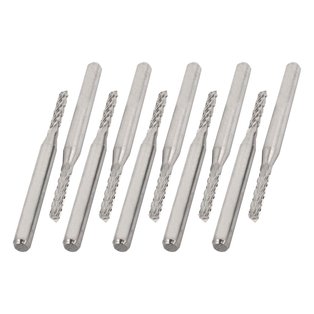 Harfington 10pcs 2.0mm CNC PCB Tungsten Carbide Milling Cutter Engraving Bits 1/8" Shank
