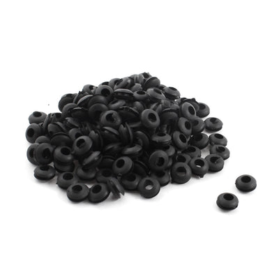 Harfington 150Pcs 5x10x5mm Double Side Running Wire Armature Needle Bar Black Rubber Grommets Bushing