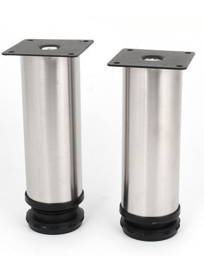 Harfington 150mm Height Stainless Steel Chair Cabinet Support Adjustable Leg Feet 4 Pieces