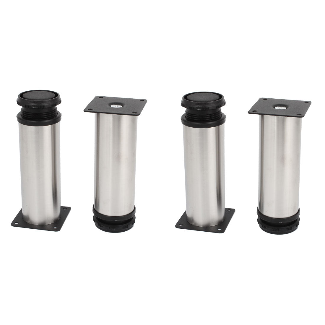 Harfington 150mm Height Stainless Steel Chair Cabinet Support Adjustable Leg Feet 4 Pieces