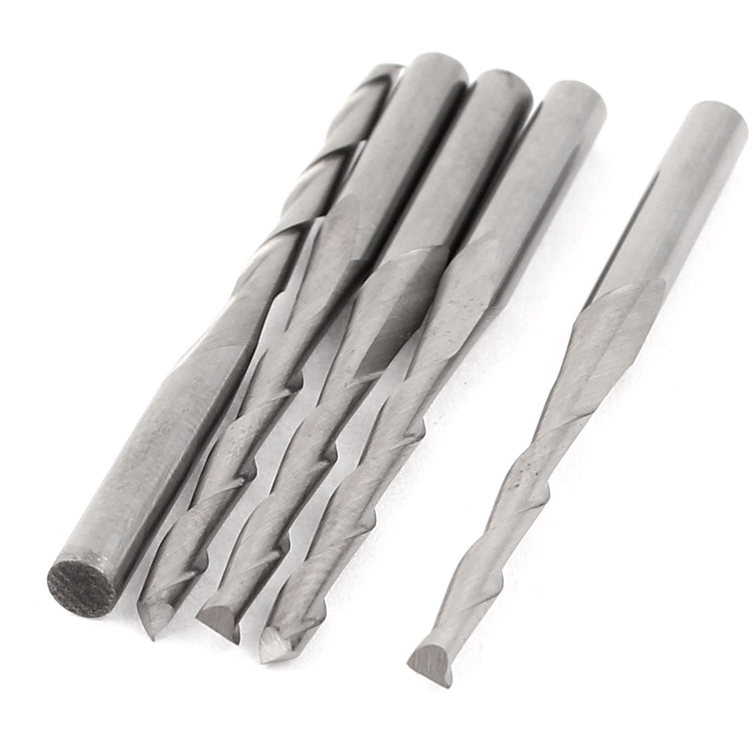 Harfington 5 Pcs 2mm x 22mm Cutting Tool 3.175mm Straight Shank 2 Flutes Cutter End Mill