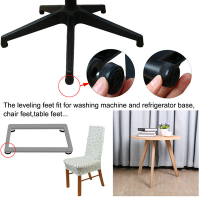 Harfington Uxcell 8mm x 30mm x 40mm Thread Furniture Glide Leveling Feet Foot Mounts 12 Pcs