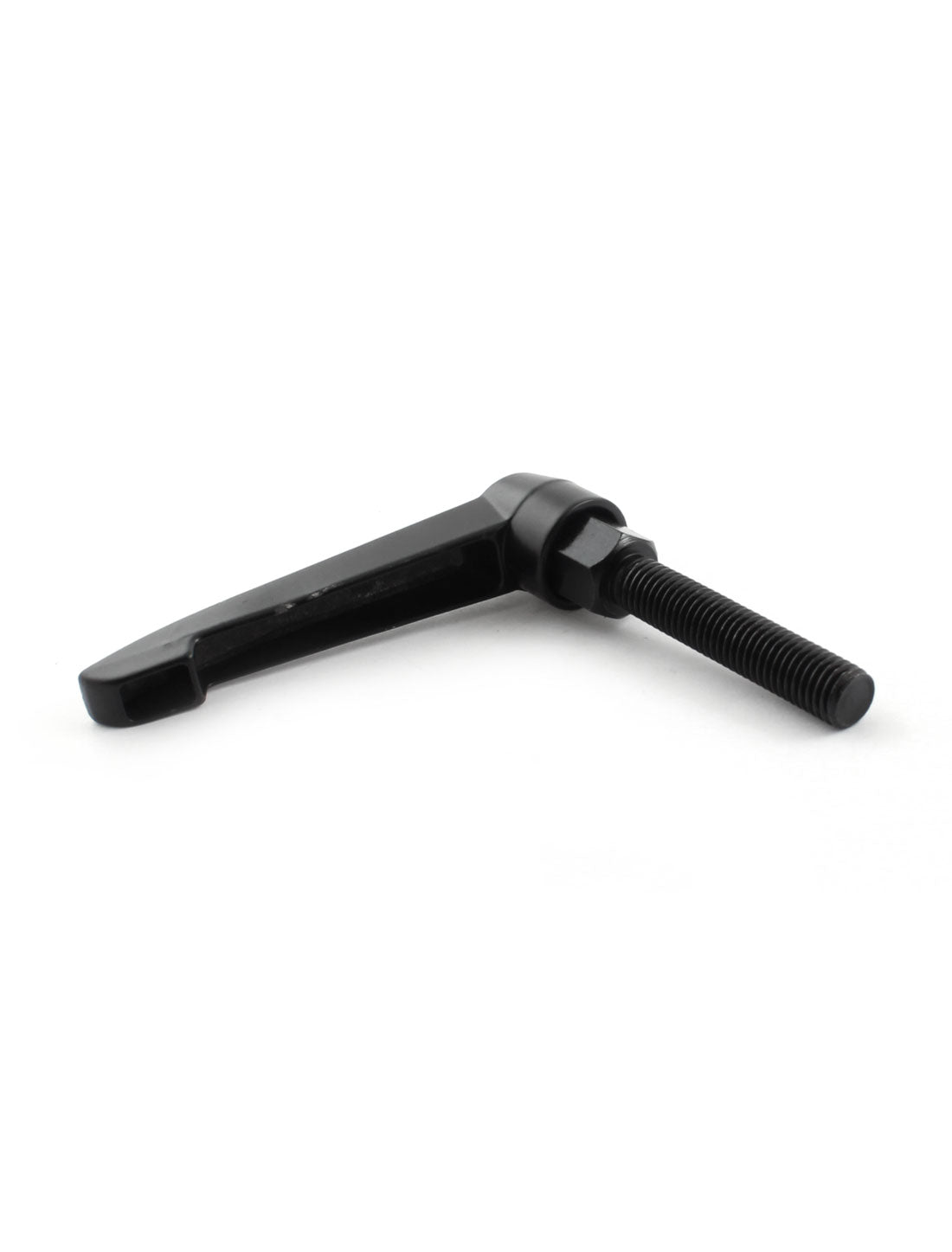 Harfington M12x60mm Male Thread 113mm Long Clamping Lever Adjustable Black Metal Knob Handle Grip for Machinery