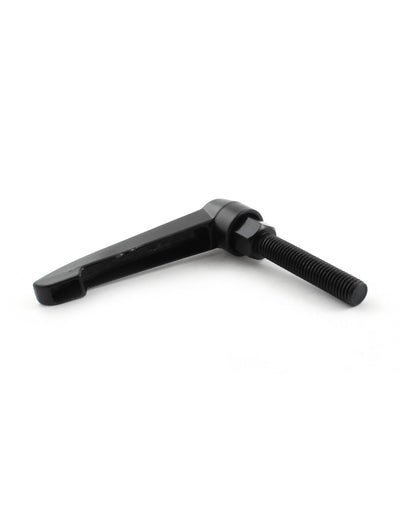 Harfington M12x60mm Male Thread 113mm Long Clamping Lever Adjustable Black Metal Knob Handle Grip for Machinery
