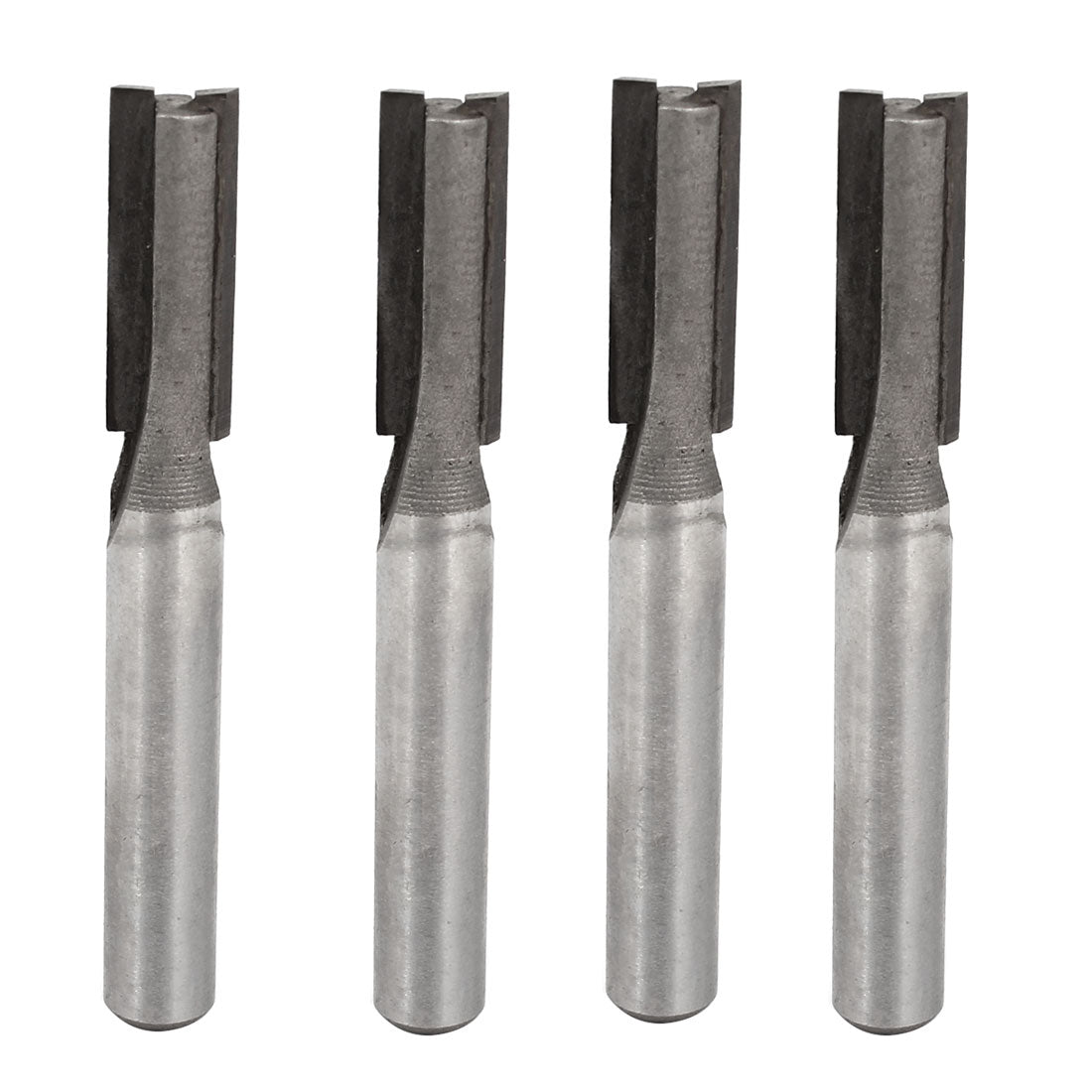 Harfington Carpentry 1/4" Shank 5/16" Cutting Dia Double Flutes Straight Router Bit 4pcs