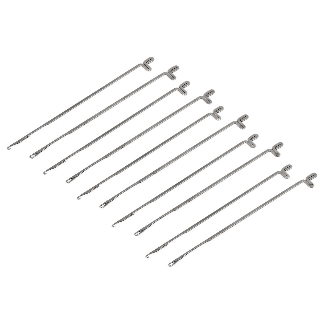 Harfington 10 Pcs Beading Hook Pulling Needle Feather Hair Extension Kit
