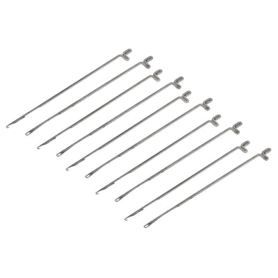 Harfington 10 Pcs Beading Hook Pulling Needle Feather Hair Extension Kit