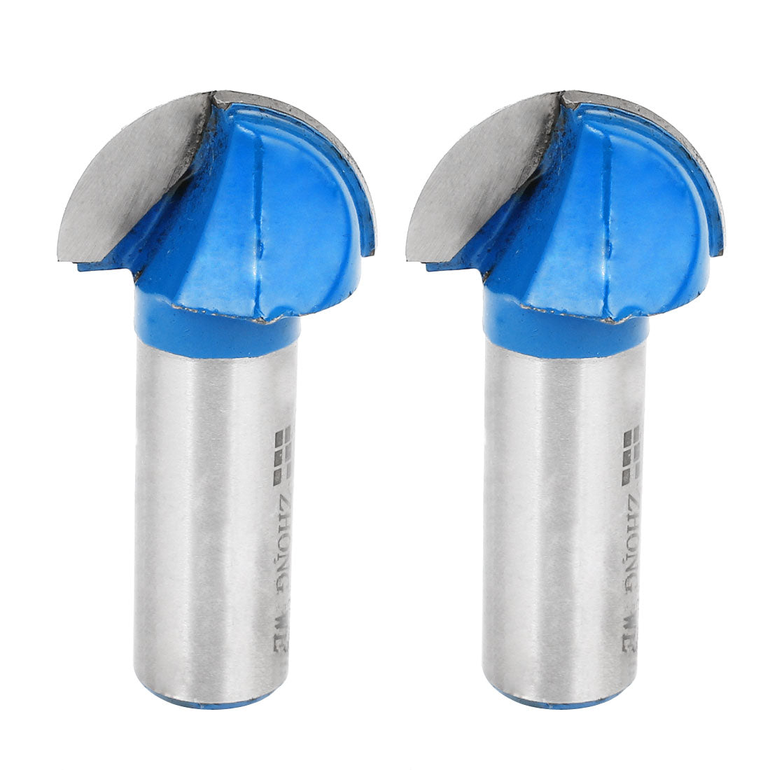 Harfington 2 Pcs 50mm Long 1/2" Shank 1" Cutting Dia Dual Flutes Cove Box Router Bit