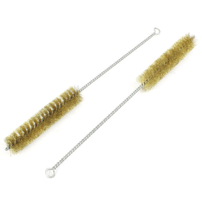 Harfington 29cm Length 25mm Diameter Brass Wire Tube Cleaning Brush 2 Pcs